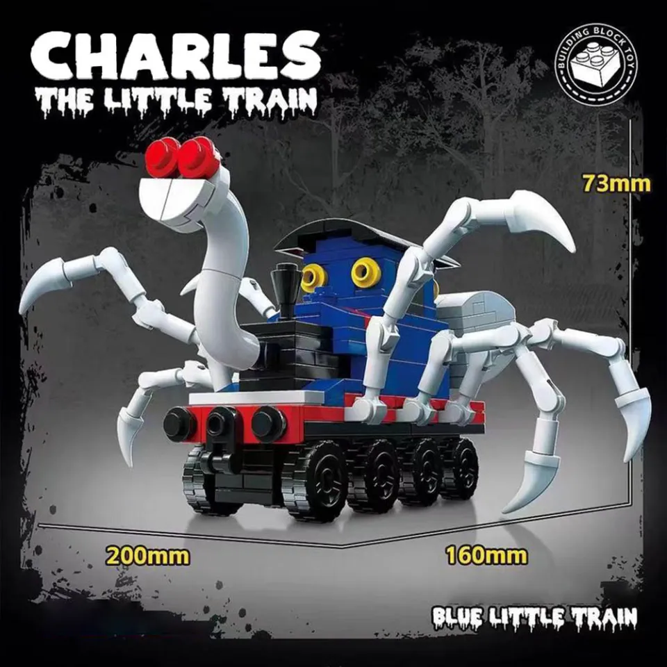 Charles Train Monster Choo-Choo Toys Horror Spider Games Puzzle Assembling  Building Blocks with Light Boys Girls Gifts