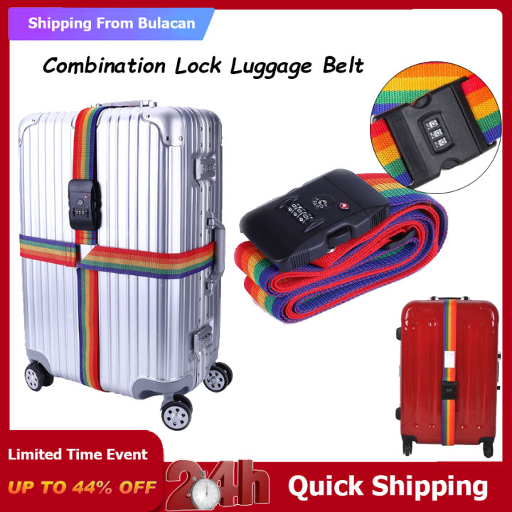 Ready Stock+COD] Adjustable Luggage Suitcase Strap Password Belt