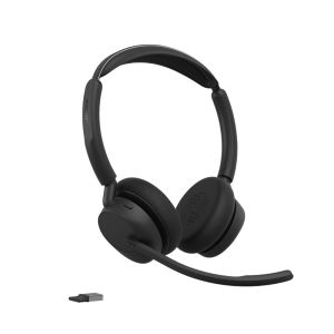 [NEW] Jabra Evolve3 45 MS Stereo Wireless Bluetooth Ultralight Professional On-Ear Headphones with ANC