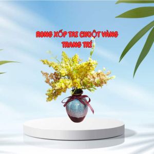 Lọ Hoa Rong Xốp Cắm Sẵn – Sắc Màu Nhẹ Nhàng Cho Không Gian Thêm Lung Linh