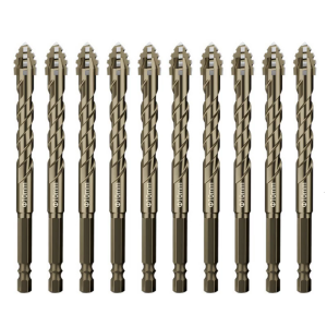 Multiple Size Cementite Drill 6 8 10 12mm For Hard Materials Serrated Border Plan Strengthened Stability Dry Drilling Action