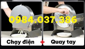 Máy cắt rau củ dạng lát mỏng chạy điện