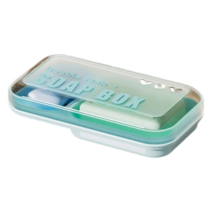 Double Compartment Plastic Soap Box Auto Draining with Lid For Shower Dormitory Travel Bath Essential Organization
