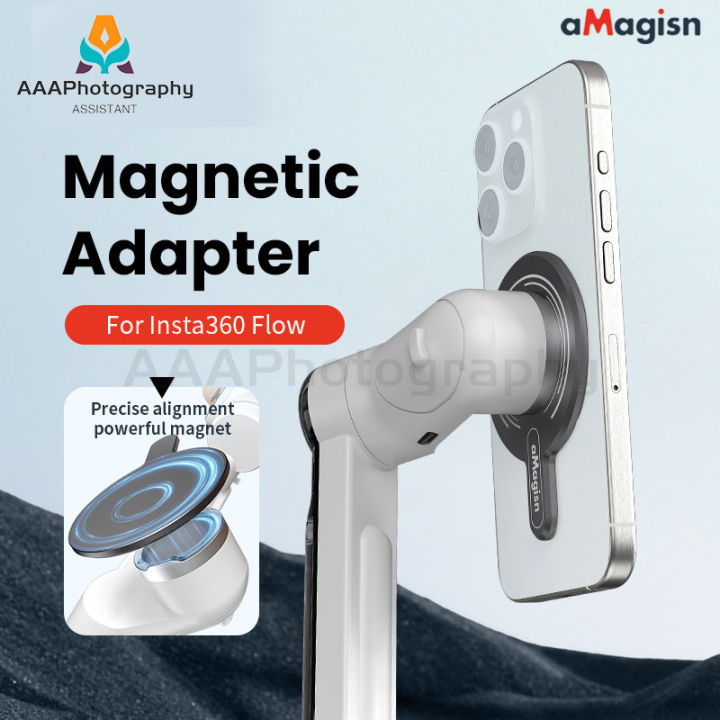 NEW-aMagisn Insta360 Flow gimbal magnetic adapter MagSafe action