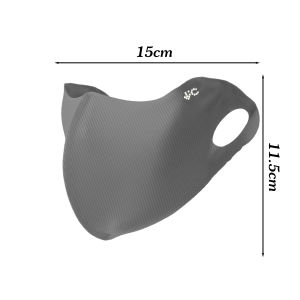 Spring Summer Ice Silk Dustproof Mask Solid Color Outdoor Adjustable Mask Washable Face Accessories Sunscreen Cycling Mask Running