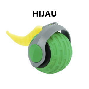 Mainan Hewan Interaktif Bola Tali Bergulir / Mainan Hewan Bola Elektrik Tali Bergulir / Mainan Anjing Kucing Bola Bergulir Tali