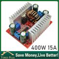 Modul Step Up DC To DC 12v24v To 36v48V / Modul DC To DC Step Up 400W 15A Arus Konstan CC-CV Boost Converter Konverter Power Supply. 