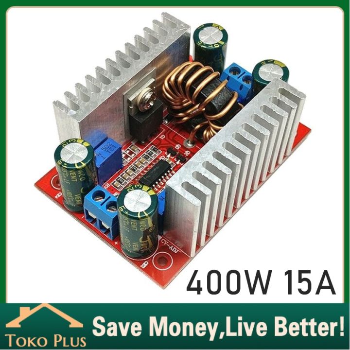 Modul Step Up DC To DC 12v24v To 36v48V / Modul DC To DC Step Up 400W 15A Arus Konstan CC-CV Boost Converter Konverter Power Supply