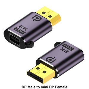 [DP 1.4] Đầu Chuyển Đổi DP1.4 Displayport DP Video HD 8K 60Hz 4K 144hz 2K 165hz Hướng Góc Lên Xuống Cho Laptop PC Máy Chiếu