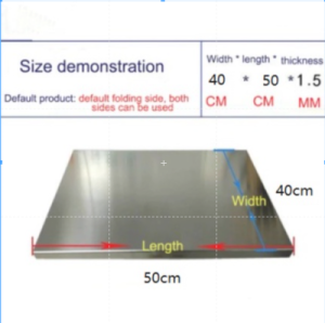 304 Stainless Steel Chopping Block Dough Pastry Board Home Cutting Board Chopping Board Kitchen Tool