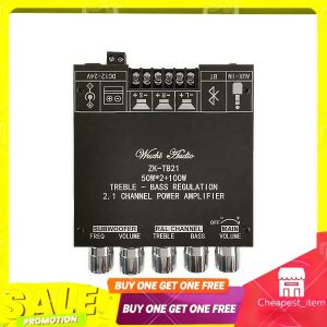 Compact ZK-TB21 Bluetooth Amplifier – High Power Stereo & Subwoofer Support Portable