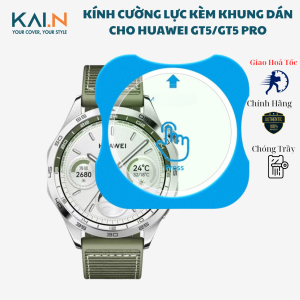 Kính cường lực Kai.N Glass Kèm Khung Dán cho đồng hồ Huawei Watch GT6/ GT6 Pro/ GT5/ GT5 Pro/ Huawei Watch GT4