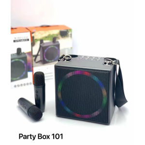 Loa Karaoke Bluetooth Partybox 101 GROWNTECH - Kèm 2 Micro Song Ca Âm Thanh Siêu Mạnh Mẽ Đèn LED Hiệu Ứng Rực Rỡ Bass Chuẩn Sâu
