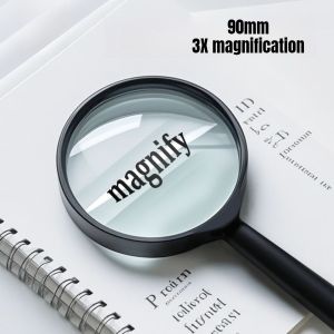 90MM Handheld Magnifier: A Portable 3X Magnifying Glass for Seniors & Kids