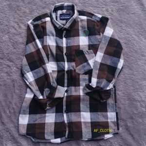 Kemeja Flannel Anak 12-15Tahun Atasan Formal Anak Kemeja Basic Kotak-Kotak