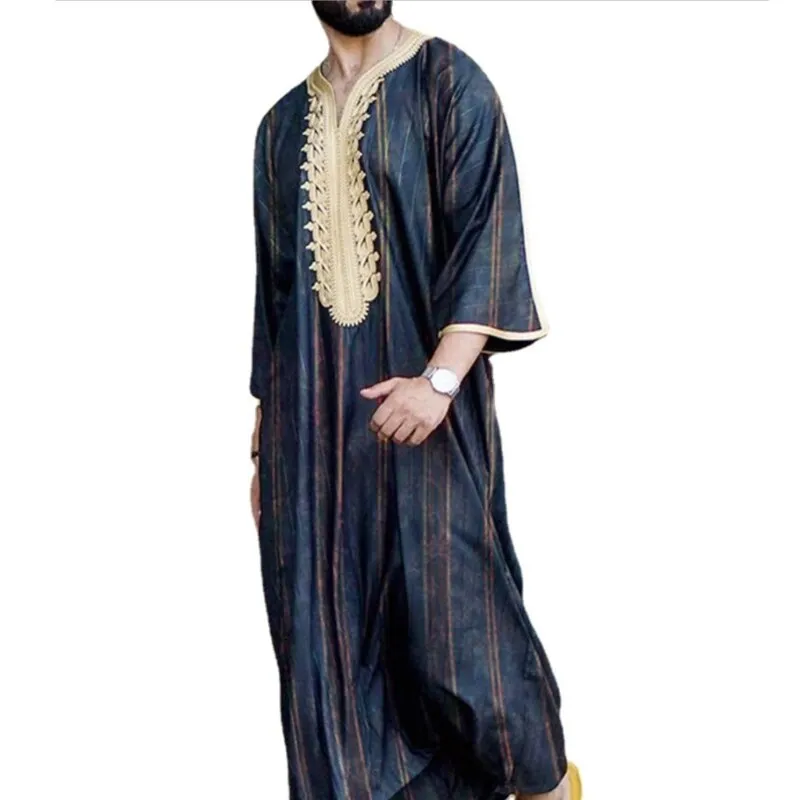 chinese dress ladies Arabic Attire Thobe for Boys Kaftan Kids Army Green / 6-7 Years