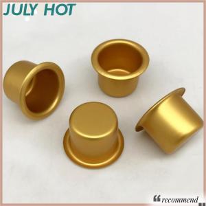 [JULYHOT] 10ชิ้นถ้วยเทียนทรงกลมขนาดเล็กสีทองเงินแบบทำมือที่วางถาดที่ใส่อุปกรณ์เสริมอะลูมิเนียมตกแต่งงานปาร์ตี้ที่บ้าน
