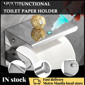 Stainless Steel Roll Paper Dispenser Floating Paper Shelf Bathroom Accessories