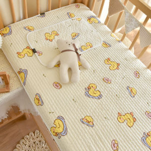 เปลผ้าฝ้าย100% ผ้าปูที่นอนพอดีพิมพ์ลายเตียงเด็กทารกผ้าคลุมที่นอนผ้าปูที่นอน