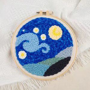 DIY Paket Sulam Tangan Set / Punch Needle Embroidery Kit Lengkap DIY Paket Sulam Menyulam Paket Sulam Kit Menyulam