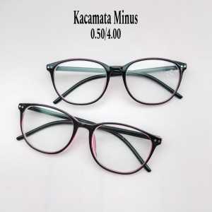TERBARU KACAMATA MINUS JARAK JAUH 0.50/4.00 FRAME KOMBINASI FREE BOX DAN LAP
