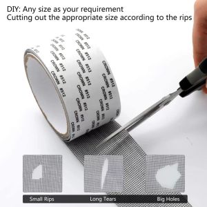HK.High quality screen windows Repair tape 1 pcs 2 meters Window Screen Repair Kit Door Window Patch Tape Strong Adhesive Long Lasting Fiberglass Repair tape