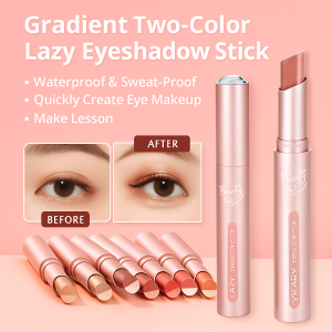 Wo-color Glitter Eye Shadow Stick Lazy Stereo Eye Shadow Pen Long-wearing Waterproof Easy To Color Eyeshadow Pencil Matte Lying Silkworm Highlighter Pen Eyes Makeup Cosmetics 双色懒人眼影棒