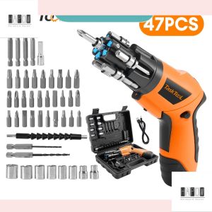 4.2V Mini Cordless Drill Set 3.5NM Folding Transform Electric Screwdriver 1300mAh Battery With LED Light