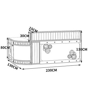 Retro Industrial Style Billiard Hall Bar Bar Clear Bar Table Coffee Shop Cashier Gym Front Desk Reception Desk