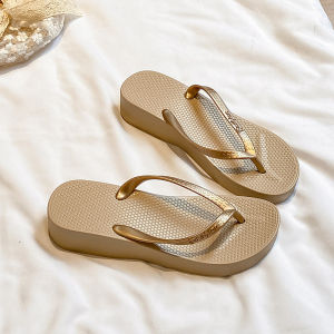 [Free Shipping] WomenS Outdoor Flip-Flops With Wedge Heel Thick Sole Non-Slip 2025 Summer New Style Toe-Separating Beach Sandals