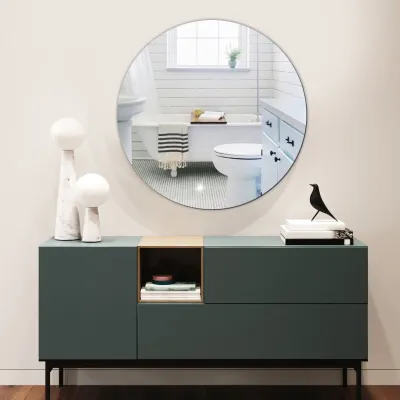 【COD】Home & Living 1PC Round Acrylic Distorting Mirror Self Adhesive Tile Wall Acrylic Mirror Decor