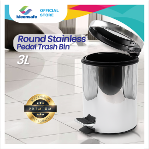 Round Stainless Steel Step-on Waste Bin/Trash Bin/ Garbage Bin
