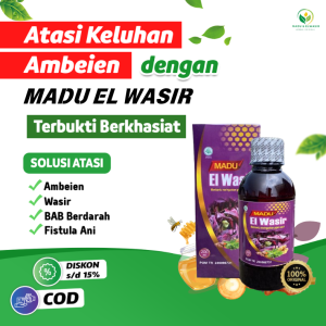Obat Wasir Paling Ampuh Obat Ambeien Ambeyen Ambeien Benjolan Wasir Bab Berdarah bab Sakit Pelancar Bab Fistula Ani MADU EL WASIR Isi 200 ML