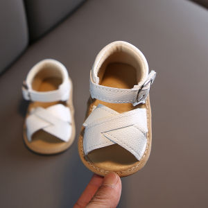 2023 Brand New Cute Newborn Infant Baby Girls Bowknot Princess Shoes Toddler Summer Sandals PU Non-slip Rubber Shoes 0-18M