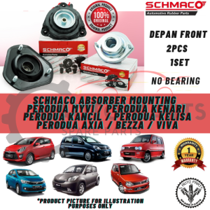 PERODUA MYVI / KENARI / KANCIL / KELISA / AXIA / BEZZA / VIVA FRONT 2PCS ABSORBER MOUNTING 100% SCHMACO
