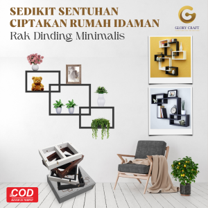Rak dinding kayu kotak minimalis serbaguna rak dinding ruang tamu rak dinding ruang kerja