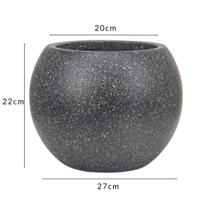 【SG Evergreen】Gardening Resin Plant Pot Large Artificial Flower Pot Indoor Outdoor Round Planter Pot with Drainage Hole