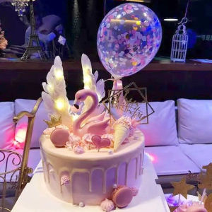Big White Angel Wings Sweet Girl Birthday Cake Topper Decoration
