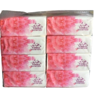 VINKA Pink Packaging Soft High Quality Facial Tissue Paper Napkin 1 PACK KMV Trading