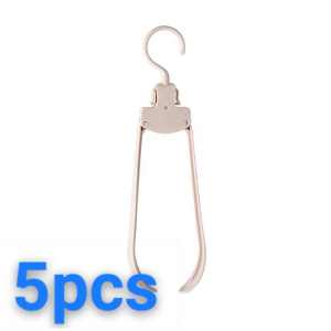 HTF 5pcs Foldable Hanger Travel Portable Folding Hanger for Clothe Portable Clothes Drying Rack Convenient