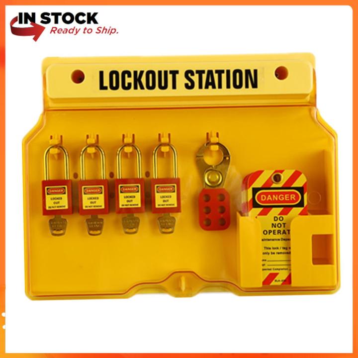 Ulight Wall Mounted Lockout Station Safety Padlocks Tagout Hasp Keys