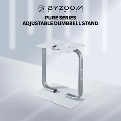 BYZOOM FITNESS Pure Series 12.5LB/25LB Adjustable Dumbbell Stand (WHITE)