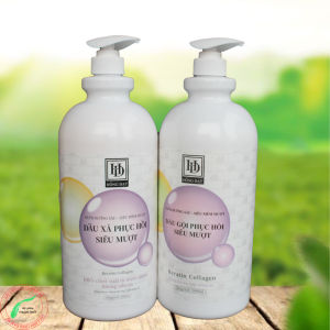 Gội xả phục hồi siêu mượt Hồng Đạt cặp dầu gội Hồng Đạt 2*2000ml