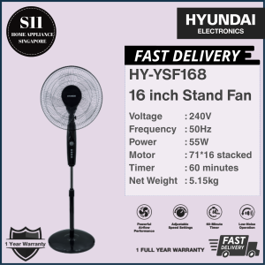 HYUNDAI YSF168 16 INCH STAND FAN - 1 YEAR WARRANTY + FAST DELIVERY