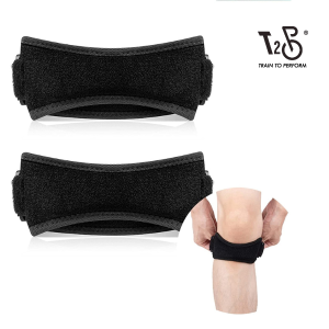 T2P ONE PAIR Patellar Knee Brace Support Adjustable Patella Knee Strap Knee Support Band Pads for Runnning Gym Fitness Basketball Knee Protection