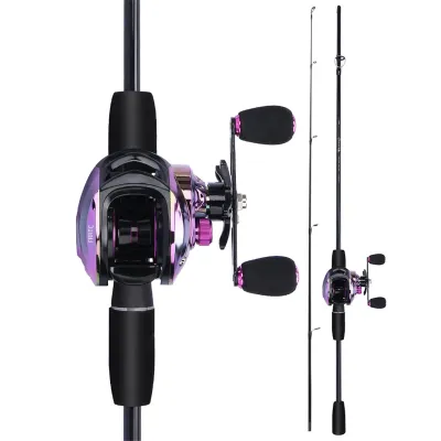 1.6m/1.8m 2 Sections Carbon Fishing Rod Casting 18+1BB Baitcasting Fishing Reel Fishing Full Set Fihsing Line Lure For Freshwater/Saltwater Joran Pancing