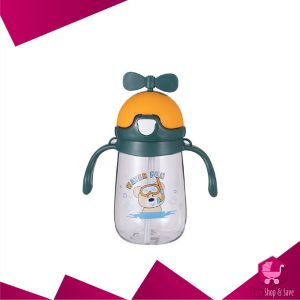 BabyShop-C919 Botol Air Minum Anak 350ML Karakter Kepala Kipas dengan Sedotan BPA FREE /Tempat Minum