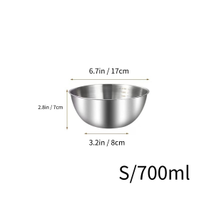 Mixing bowl for baking stainless 1 set Thickened Material Multipurpose Bowl Basin With Measurement Food Storage Container Egg Beater Kitchen Cooking Tool Basin Fruit Salad Bowls Ramen Bowl Soup Bowl for Baking Tools Kitchen Accessories