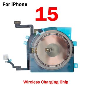Cuộn sạc không dây ăng-ten NFC thay thế kèm theo đèn LED và cáp kết nối linh hoạt dùng cho iPhone 15 Plus 16 Pro Max.