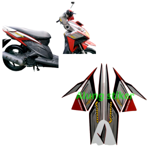 STIKER STRIPING LIS LES BODY MOTOR VARIO CBS 110 2009 MERAH STANDAR